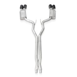 Stainless Works 2020 Ford GT500 Redline Catback X-Pipe Exhaust Factory Connect - Black Tips - Image 3