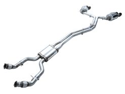 AWE Tuning 19-23 Audi C8 S6/S7 2.9T V6 AWD Touring Edition Exhaust - Diamond Black Tips - Image 16
