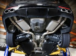 aFe Gemini XV 3in to Dual 2-1/2in 304 SS Cat-Back Exhaust w/ Cut-Out 18-21 Kia Stinger L4-2.0L (t) - Image 6