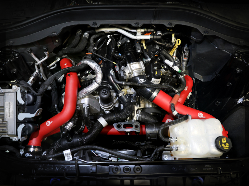 aFe 22-23 Ford Explorer BladeRunner Aluminum Hot and Cold Charge Pipe Kit - Red - Image 7