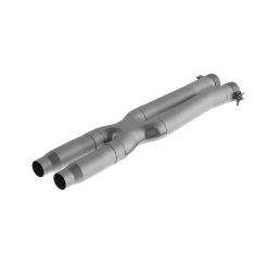 Alternative view of MBRP 16-19 Ford Mustang GT350 3in Resonator Delete X-Pipe - T409