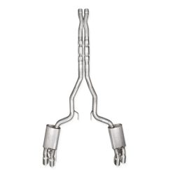 Stainless Works 2024 Mustang GT Catback Quad Tips Legend Sound X-Pipe Factory Connect Exhaust