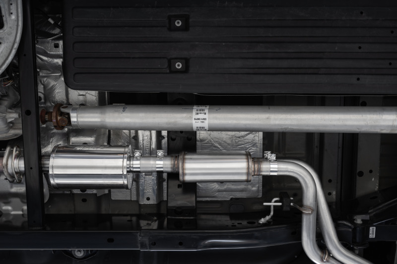 MBRP 2021+ Ford F150 Aluminized Dual Pre-Axle (Street Profile) 2.5in OD Tips 3in Cat Back Exhaust - Image 3