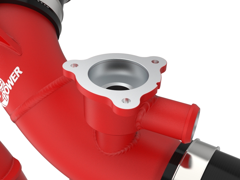 aFe 23-24 Toyota Sequoia V6-3.4L Hybrid BladeRunner 2.5in Aluminum Hot Charge Pipe - Red - Image 4