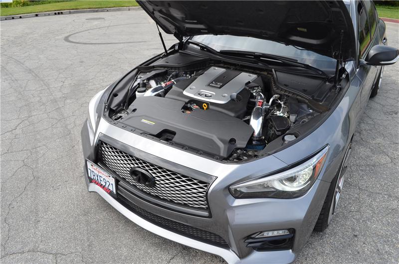 Injen 14 Infiniti Q50 3.7L V6 Polished Dual Short Ram Intake w/ MR Techn and Heat Shields - Image 2