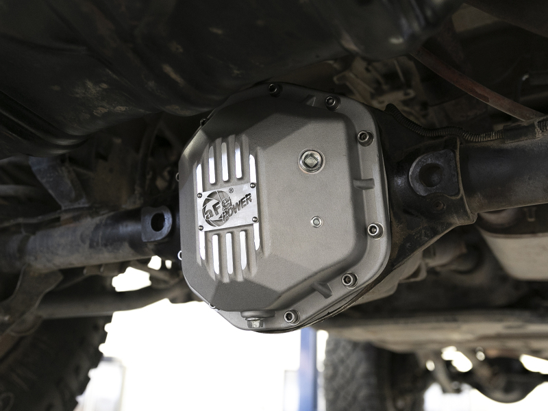 aFe 97-18 Jeep Wrangler TJ/JK Dana 44 Street Series Differential Cover w/ Machined Fins - Raw - Image 2