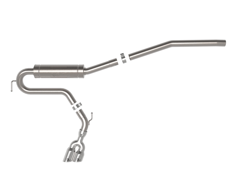 aFe 22-23 Ford Maverick EcoBoost L4 2.0L(t) Rebel Series 2-1/2in 304 SS Cat-Back w/ Polished Tip - Image 2