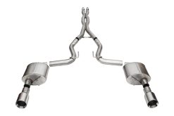 Alternative view of Corsa 2024 Ford Mustang GT Xtreme CatBack Exhaust Sys 3.0in Dual Rear Exit w/4.5in StraightCut Tips