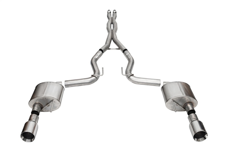 Corsa 2024 Ford Mustang GT Xtreme CatBack Exhaust Sys 3.0in Dual Rear Exit w/4.5in StraightCut Tips - Image 2