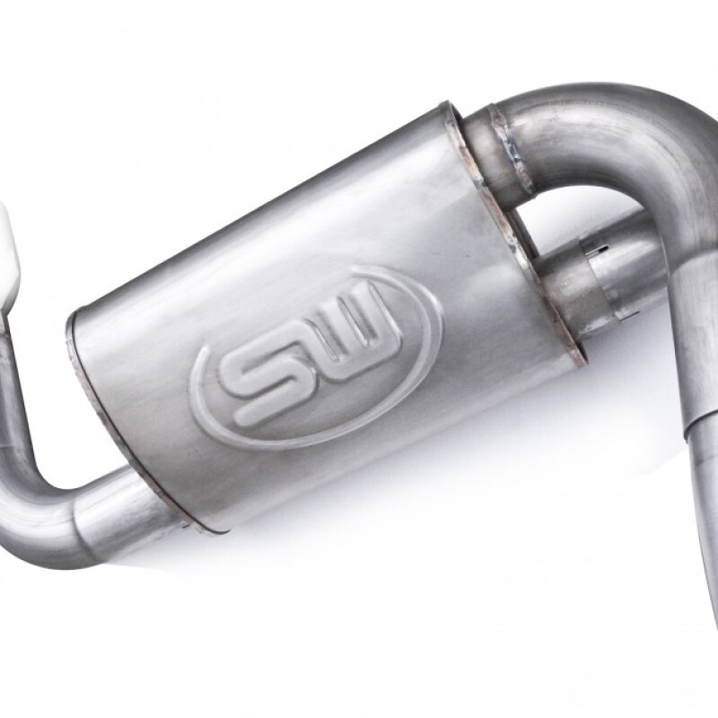 Stainless Works 2016-18 Ford Focus RS 3in Catback Vintage Round Muffler 5in Tips - Image 7