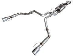 Alternative view of AWE Gen 3 Raptor SwitchPath Exhaust  - Chrome Silver Tips