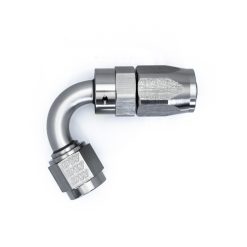 DeatschWerks 6AN Female Swivel 120-Degree Hose End CPE - Anodized DW Titanium - Image 3