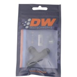 Alternative view of DeatschWerks 6AN Male Flare to 6AN Male Flare to 6AN Male Flare Tee Fitting - Anodized Matte Black
