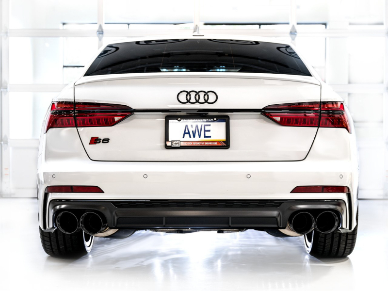 AWE Tuning 19-23 Audi C8 S6/S7 2.9T V6 AWD Touring Edition Exhaust - Diamond Black Tips - Image 14