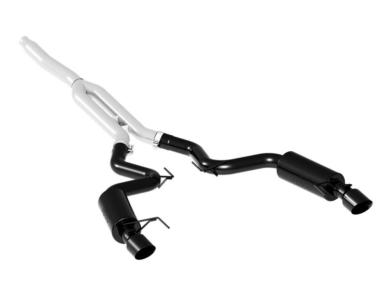 MBRP 15-18 Ford Mustang EcoBoost 2.3L Black 3in Cat Back Dual Split Rear Exit (Street Version) - Image 3