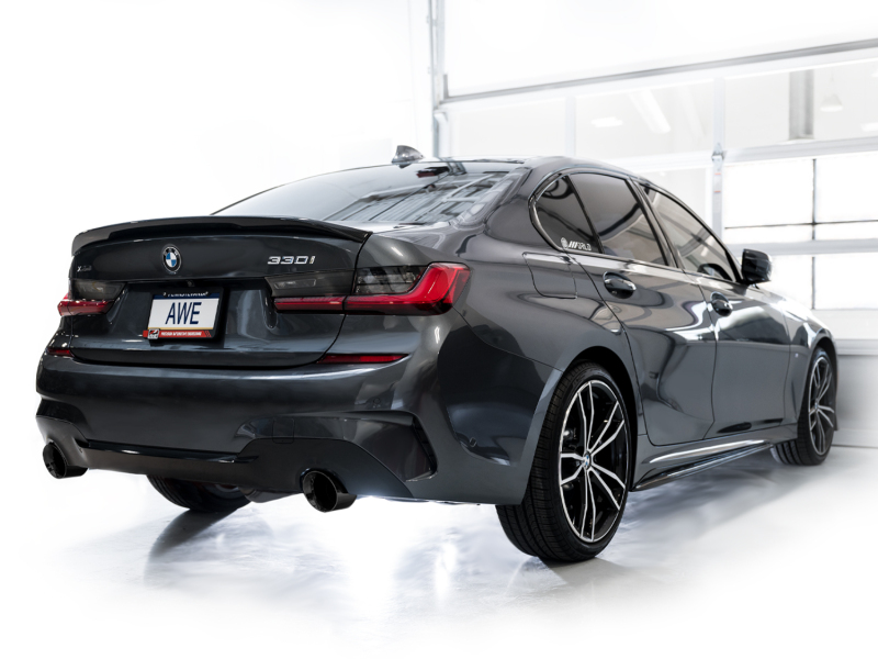 AWE 19-23 BMW 330i / 21-23 BMW 430i Base G2X Touring Axle Back Exhaust - Diamond Black - Image 6