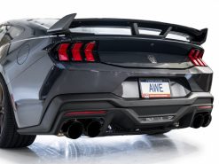 AWE 2024 Ford Mustang Dark Horse S650 RWD Track Edition Catback Exhaust w/ Quad Diamond Black Tips - Image 7