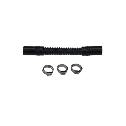 Deatschwerks Convoluted Tubing 100mm Length x 8mm ID Side 1 x 8mm ID Side 2 - Black