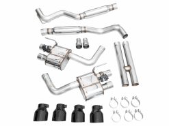 AWE 2024 Ford Mustang Dark Horse S650 RWD SwitchPath Catback Exhaust w/ Quad Diamond Black Tips - Image 13