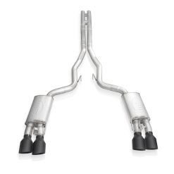 Alternative view of Stainless Works 2020 Ford GT500 Redline Catback H-Pipe Exhaust Factory Connect - Black Tips