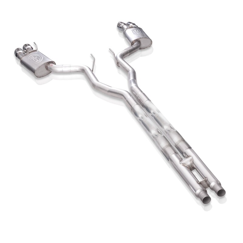 Stainless Works 2018+ Ford Mustang GT 3in Legend Series Catback H-Pipe w/Active Valves & Quad Tips - Image 4