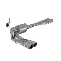Alternative view of MBRP 2019+ Chevrolet Silverado 1500 4.5L/5.3L Pre-Axle Dual Side Exite w/ 4in OD Tip - AL