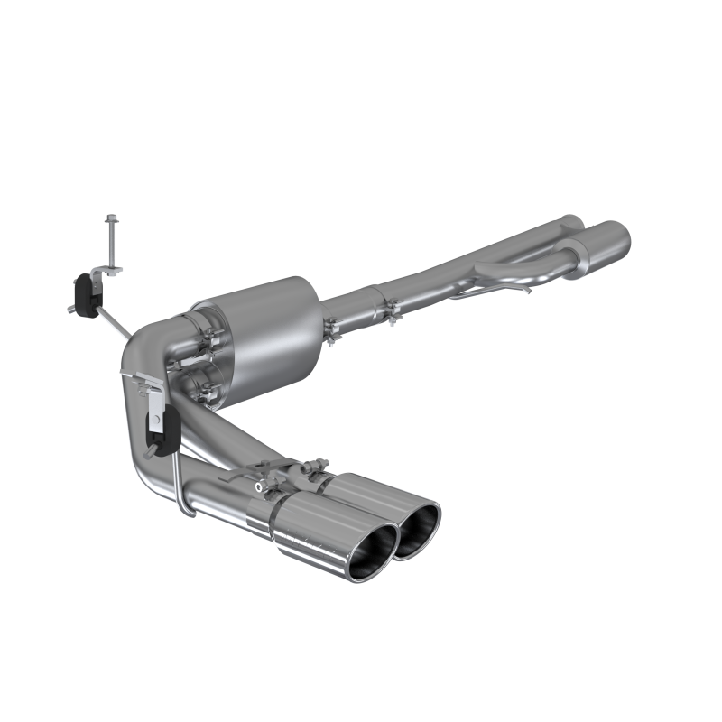 MBRP 2019+ Chevrolet Silverado 1500 4.5L/5.3L Pre-Axle Dual Side Exite w/ 4in OD Tip - AL - Image 2