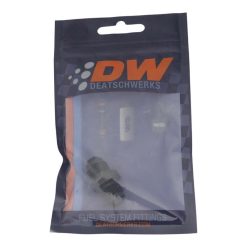Alternative view of DeatschWerks 6AN Male Flare to 6AN Male Flare Coupler - Anodized Matte Black