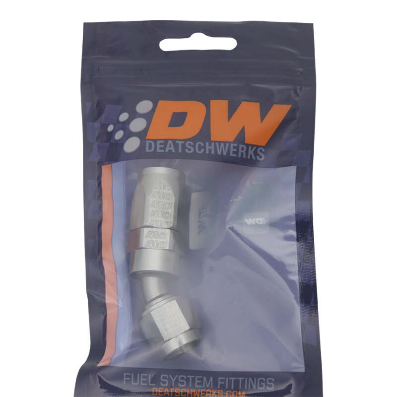 DeatschWerks 6AN Female Swivel 30-Degree Hose End CPE - Anodized Titanium - Image 2