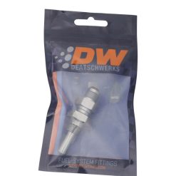 Alternative view of DeatschWerks 6AN Male Flare to Straight 5/16in Single Hose Barb - Anodized DW Titanium