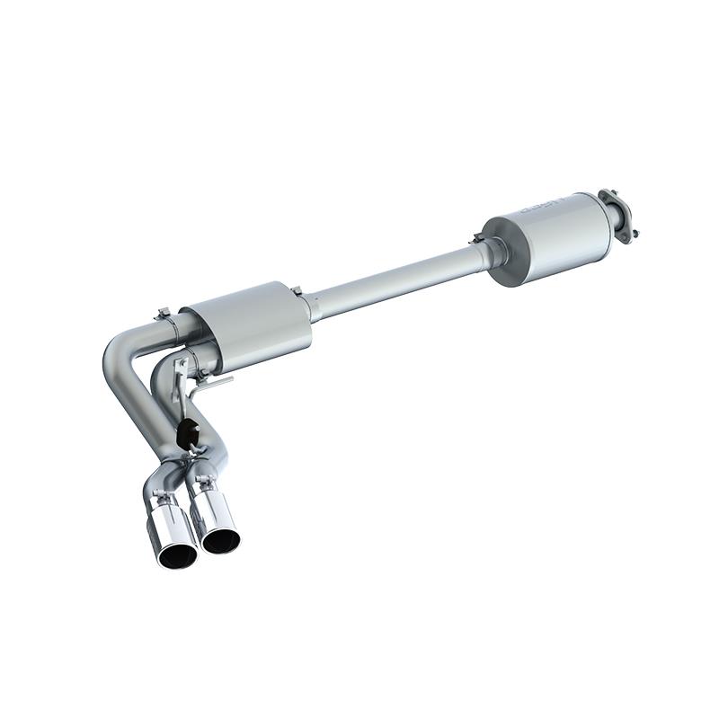 MBRP 15-20 Ford F150 T304 Pre-Axle 4in OD Tips Dual Outlet 3in Cat Back Exhaust - Image 2