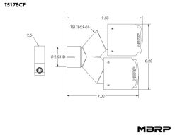 MBRP Universal Carbon Fiber Dual Tip 4in OD/2.5in Inlet - Image 4
