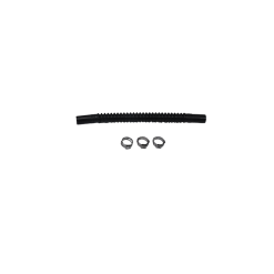 Deatschwerks Convoluted Tubing 150mm Length x 8mm ID Side 1 x 8mm ID Side 2 - Black