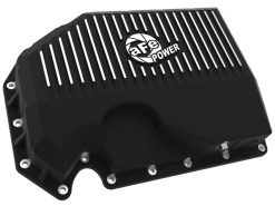 aFe 05-19 VW 1.8L/2.0L w/o Oil Sensor Engine Oil Pan Black POWER Street Series w/ Machined Fins - Image 3