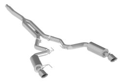 MBRP 15-18 Ford Mustang EcoBoost 2.3L T409 3in Cat Back Dual Split Rear Exit (Street Version) - Image 3
