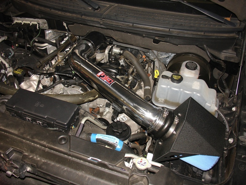 Injen 09-10 Ford F-150 V8 5.4L Wrinkle Black Power-Flow Air Intake System - Image 4