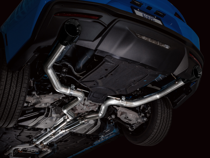 AWE 2024 Ford Mustang GT Fastback S650 RWD Track Edition Catback Exhaust w/ Dual Diamond Black Tips - Image 13