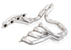 Alternative view of Stainless Works 2019+ Chevrolet Silverado 5.3L Catted Headers 1-7/8in Primaries 3in Leads Y-Pipe