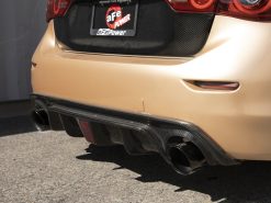 aFe 14-15 Infiniti Q50 V6 3.7L Takeda 2.5in 305 SS Cat Back Exhaust System w/ Black Tips - Image 3