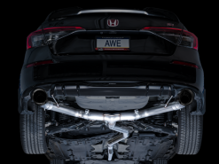 AWE Tuning 22+ Honda Civic Si/Acura Integra Track Edition Catback Exhaust - Dual Diamond Black Tips - Image 15