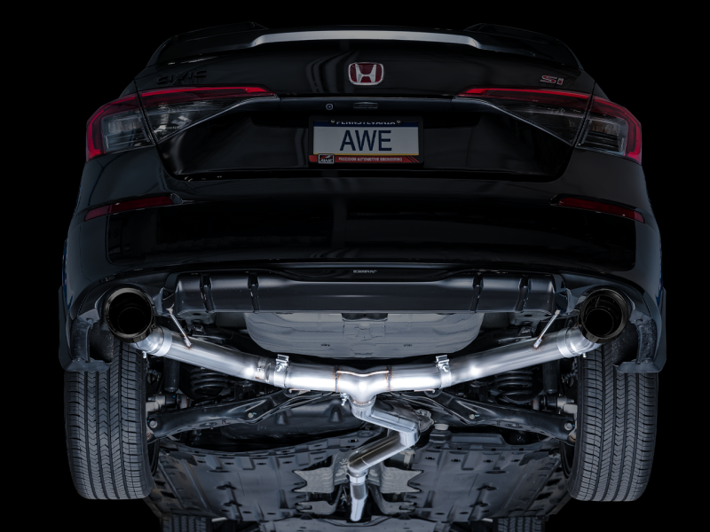 AWE Tuning 22+ Honda Civic Si/Acura Integra Track Edition Catback Exhaust - Dual Diamond Black Tips - Image 15