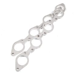 Alternative view of Stainless Works Big Block Chevy Round Port Header 304SS Exhaust Flanges 1-3/4in Primaries