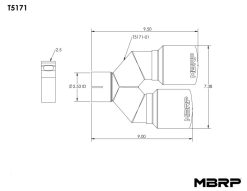 MBRP Universal T304 SS Dual Tip 3.5in OD/2.5in Inlet - Image 4