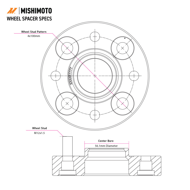 Mishimoto Wheel Spacers - 5x120 - 67.1 - 35 - M14 - Black - Image 6