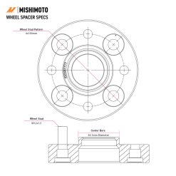 Mishimoto Wheel Spacers - 5x114.3 - 66.1 - 30 - M12 - Black - Image 5