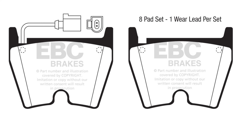 EBC 17-18 Audi Audi RS3 Redstuff Front Brake Pads - Image 2