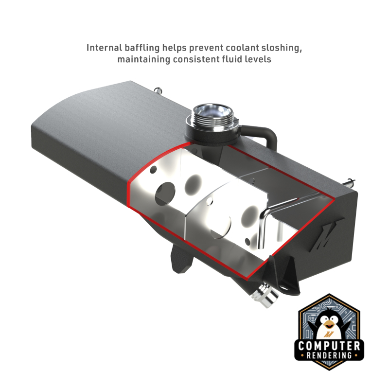 Mishimoto 2015+ Ford F-150 Aluminum Expansion Tank - Micro-Wrinkle Black - Image 5
