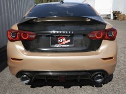 aFe 14-15 Infiniti Q50 V6 3.7L Takeda 2.5in 305 SS Cat Back Exhaust System w/ Black Tips - Image 4