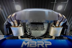 Alternative view of MBRP 15-24 Ford Mustang T304 SS 4in OD / 6.5in Length Quad Tip Cover Kit - Black Tip