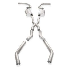 Alternative view of Stainless Works Chevy Camaro 1967-69 Exhaust 3in Stainless with X-Pipe